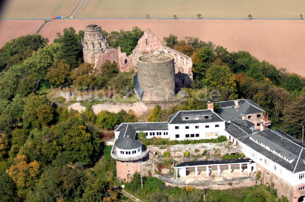 Luftbild Steinthaleben - Burgruine Rothenburg in Steinthaleben