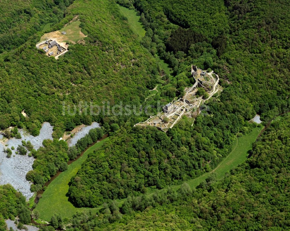 Luftbild Schneppenbach - Burgruine Schmidtburg bei Schneppenbach im Bundesland Rheinland-Pfalz