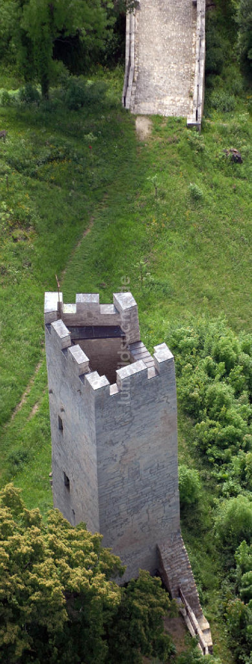 Tautenburg von oben - Burgruine Tautenburg