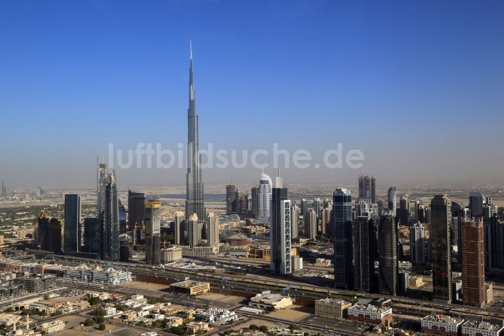 Dubai Von Oben Burj Khalifa Und Hochhauser In Dubai In Vereinigte Arabische Emirate