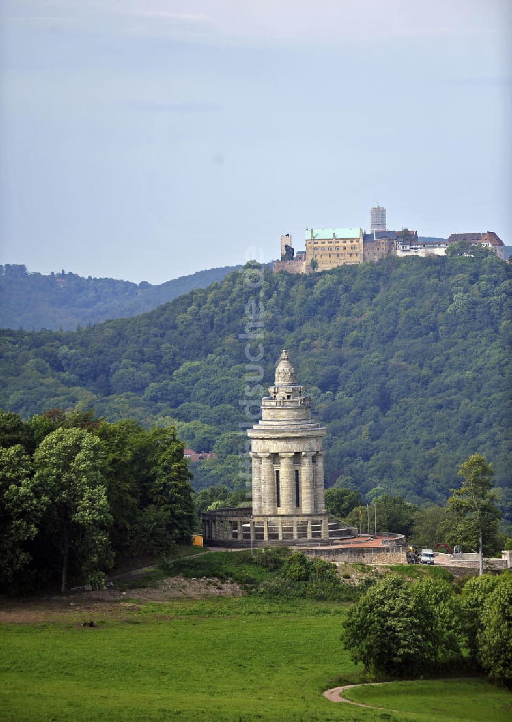 Luftaufnahme Eisenach - Burschenschaftsdenkmal und Wartburg