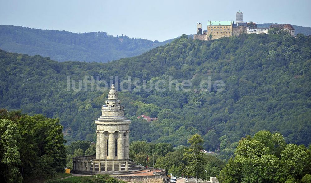 Luftbild Eisenach - Burschenschaftsdenkmal und Wartburg