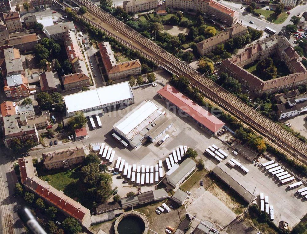 Luftbild Potsdam-Babelsberg - Busdepot der PVB in Babelsberg 18.09.1997