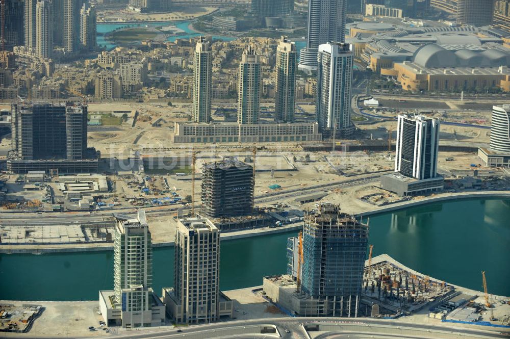 Dubai aus der Vogelperspektive: Business Bay und Business Bay Creek in Dubai