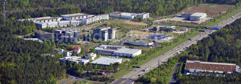 Kleinmachnow aus der Vogelperspektive: Business Campus Europarc Dreilinden in Kleinmachnow im Bundesland Brandenburg