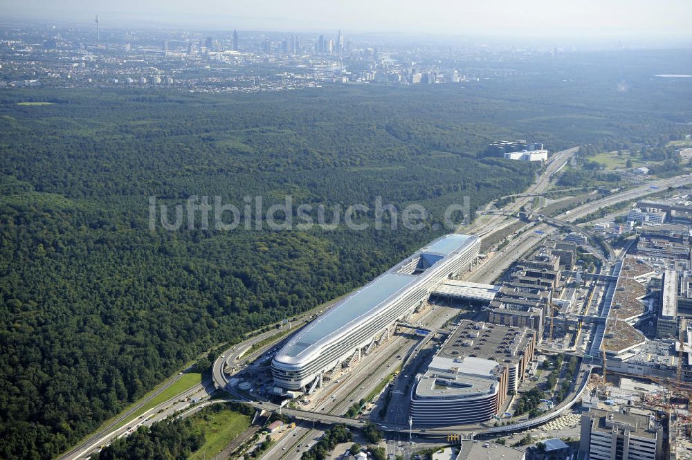 Luftaufnahme Frankfurt am Main - Businesscenter The Squaire, vormals als Airrail Center Frankfurt