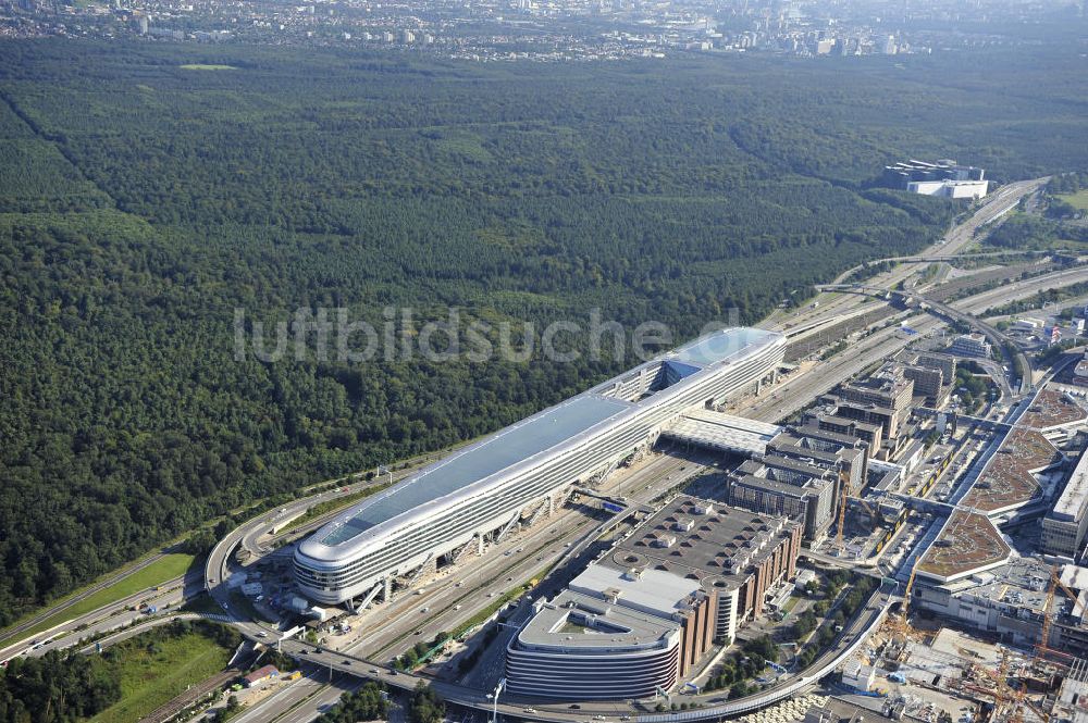 Luftbild Frankfurt am Main - Businesscenter The Squaire, vormals als Airrail Center Frankfurt