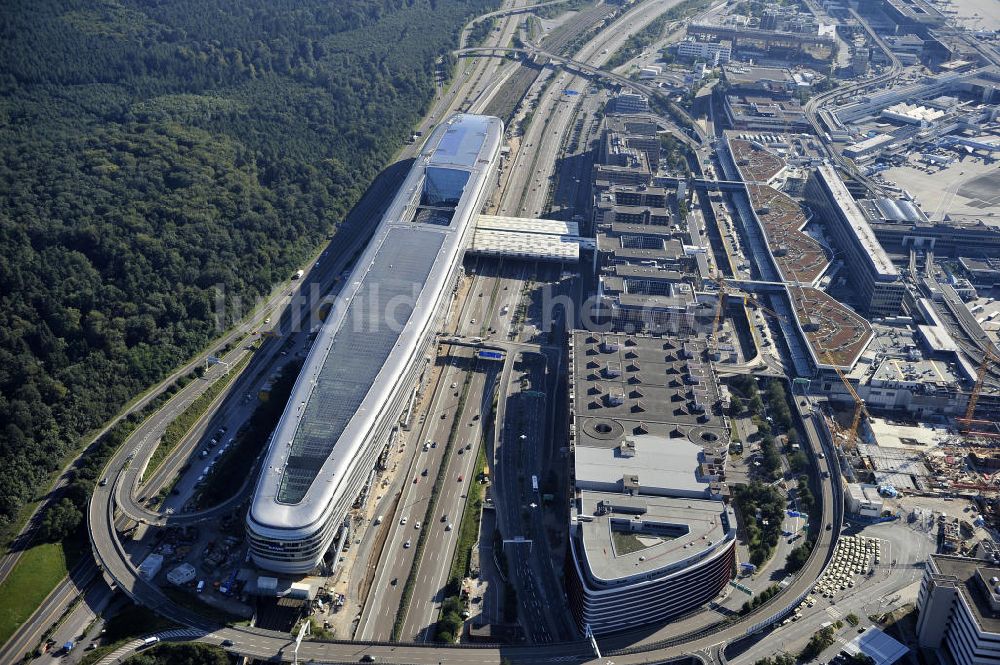 Luftbild Frankfurt am Main - Businesscenter The Squaire, vormals als Airrail Center Frankfurt