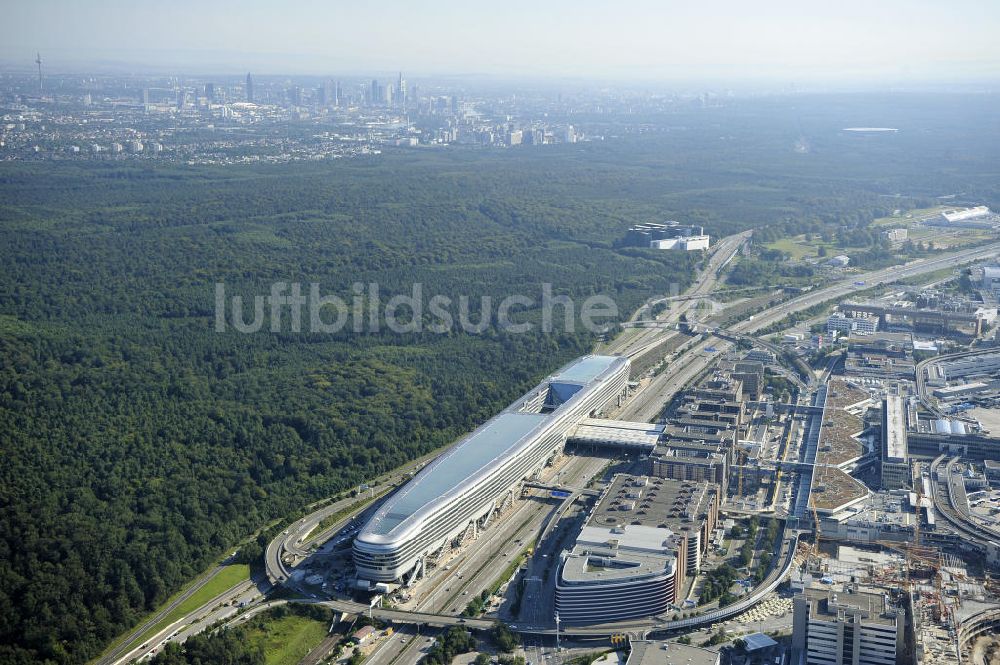 Frankfurt am Main aus der Vogelperspektive: Businesscenter The Squaire, vormals als Airrail Center Frankfurt