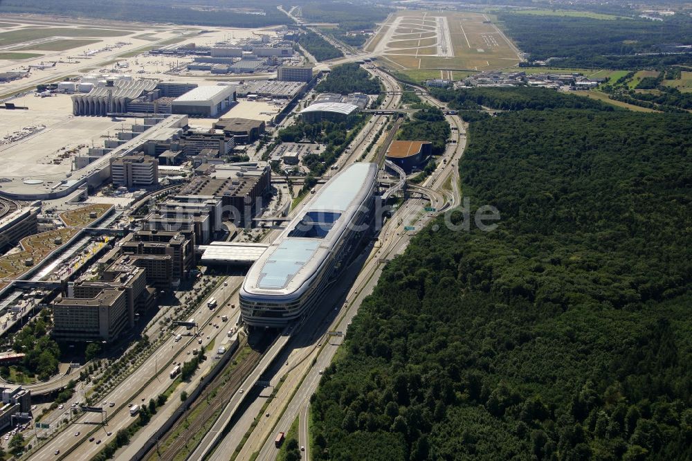 Luftbild Frankfurt am Main - Businesscenter The Squaire, vormals als Airrail Center Frankfurt im Bundesland Hessen