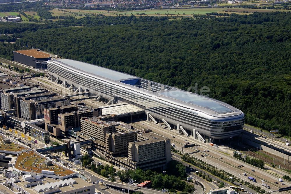 Frankfurt am Main von oben - Businesscenter The Squaire, vormals als Airrail Center Frankfurt im Bundesland Hessen