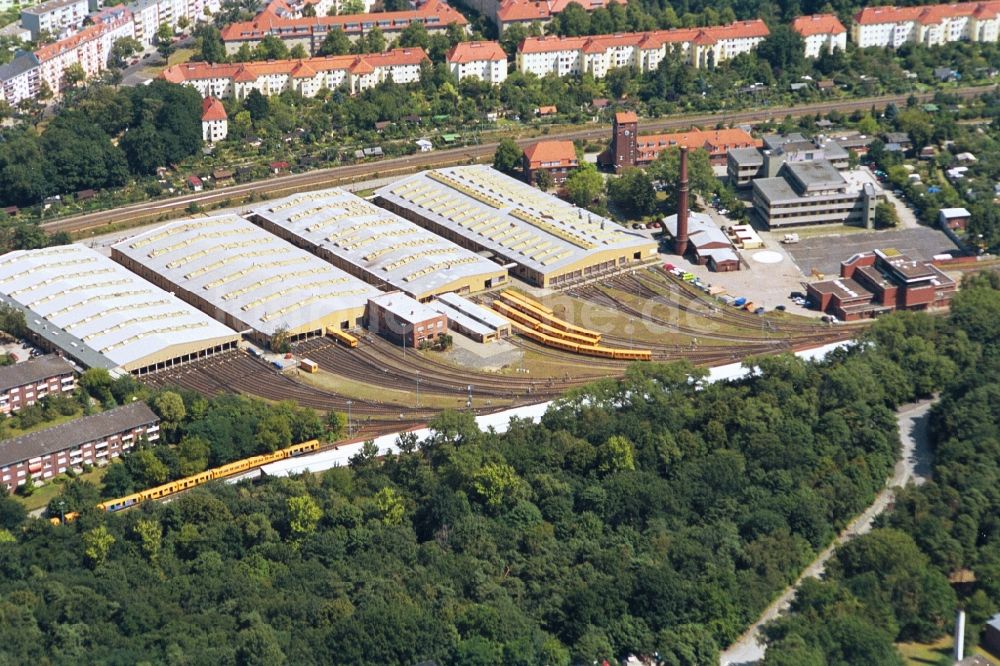 Berlin aus der Vogelperspektive: BVG U-Bahn Betriebswerkstatt Grunewald in Berlin-Charlottenburg