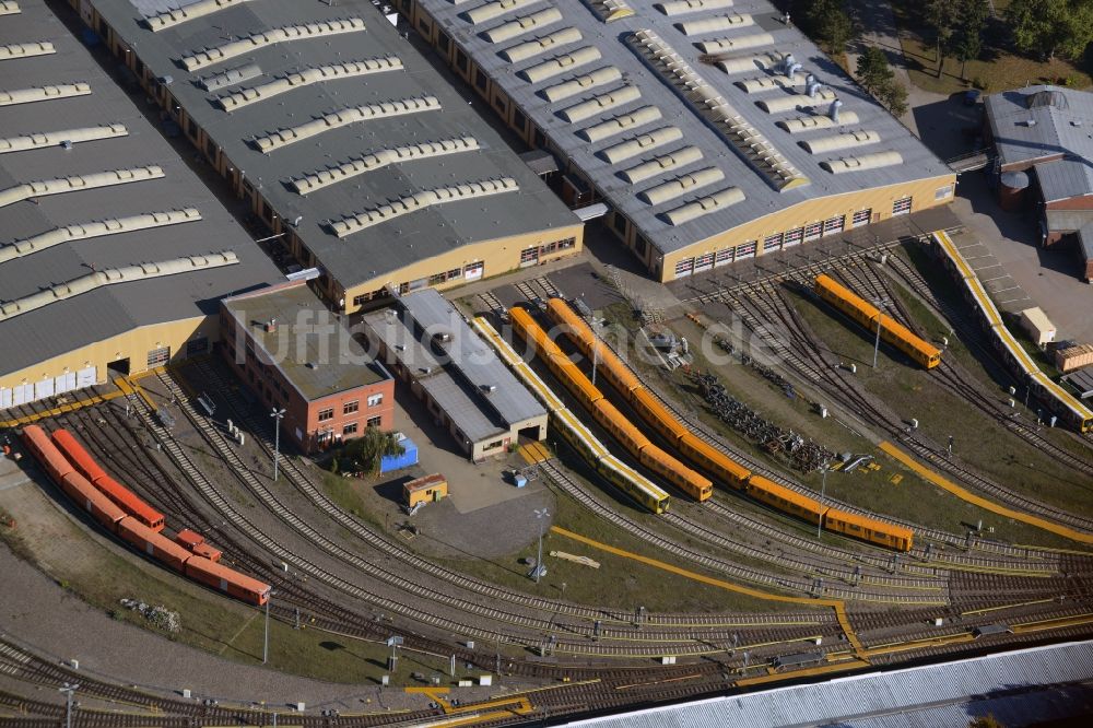 Berlin von oben - BVG U-Bahn Betriebswerkstatt Grunewald in Berlin-Charlottenburg