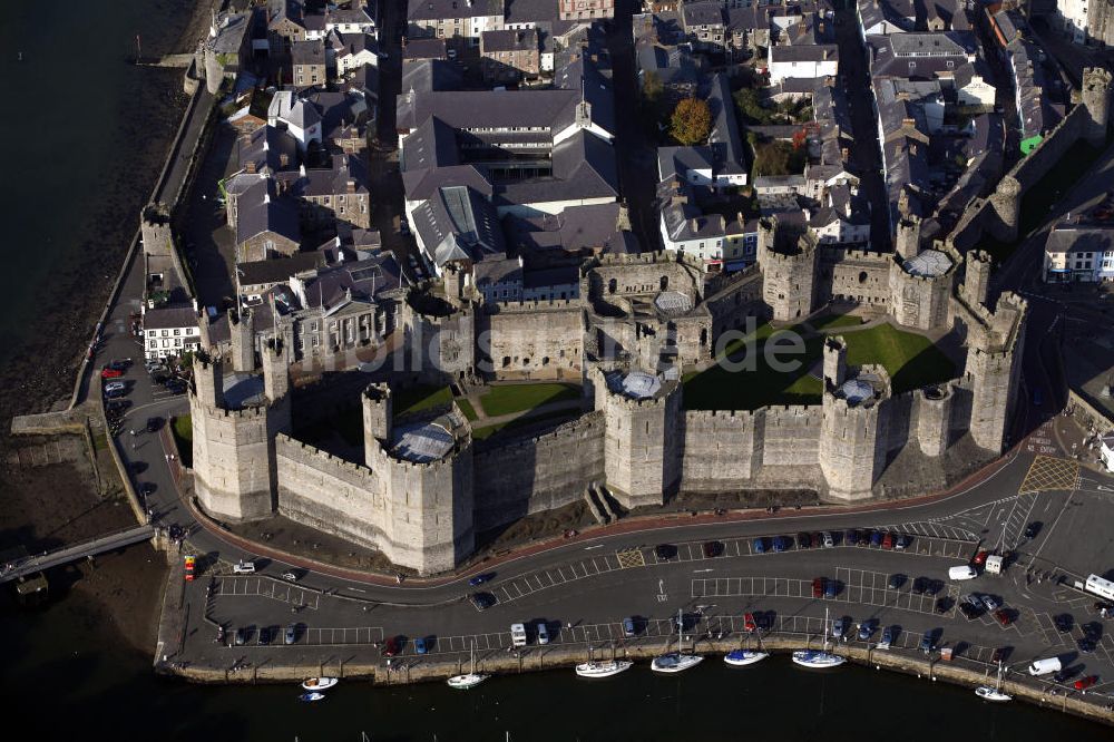 Luftbild Caernarfon - Caernarfon Castle