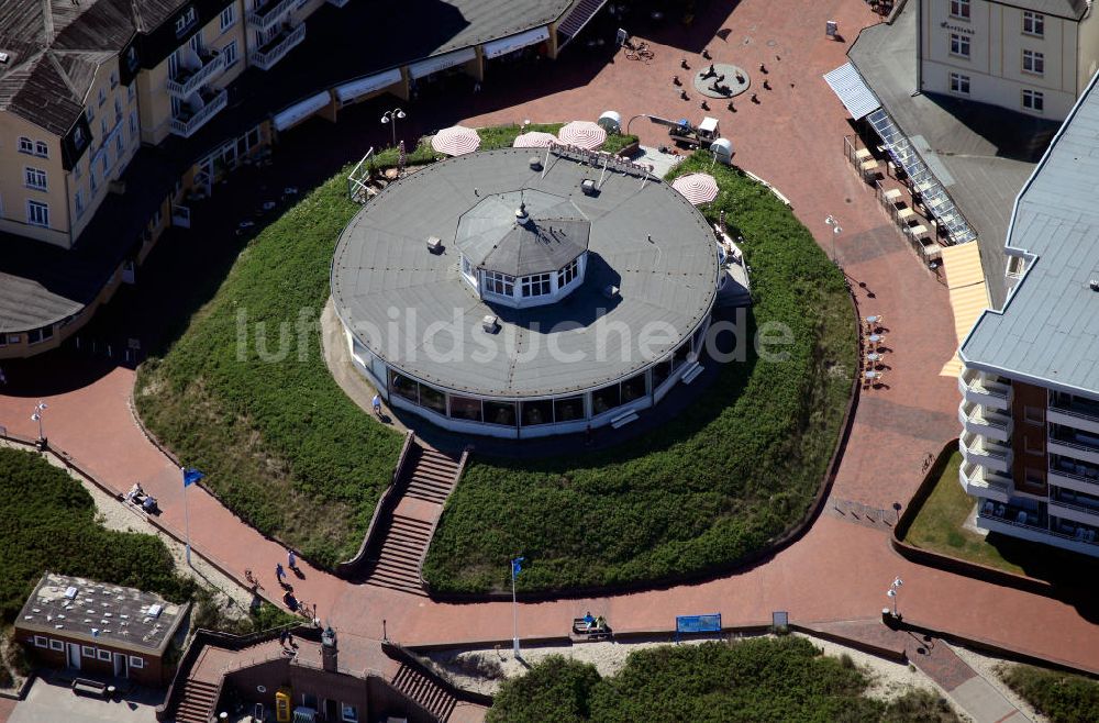 Wangerooge aus der Vogelperspektive: Cafe Pudding auf der Insel Wangerooge in Niedersachsen