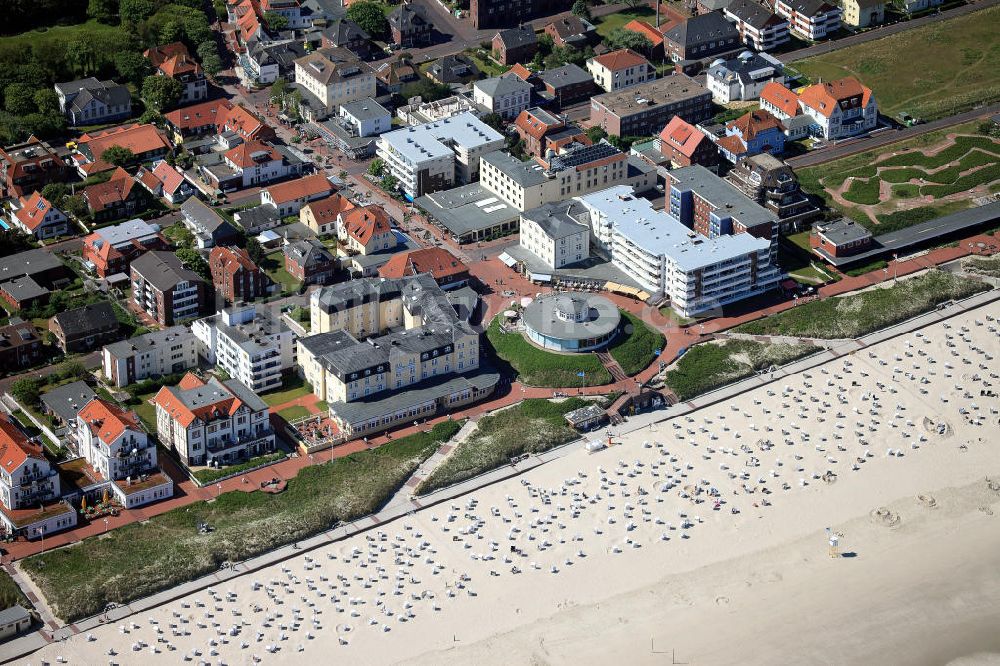 Wangerooge von oben - Cafe Pudding auf der Insel Wangerooge in Niedersachsen