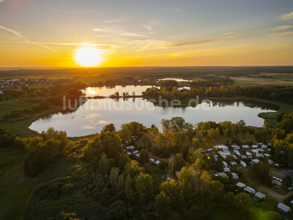 Moritzburg aus der Vogelperspektive: Campingplatz Bad Sonnenland in Moritzburg im Bundesland Sachsen, Deutschland