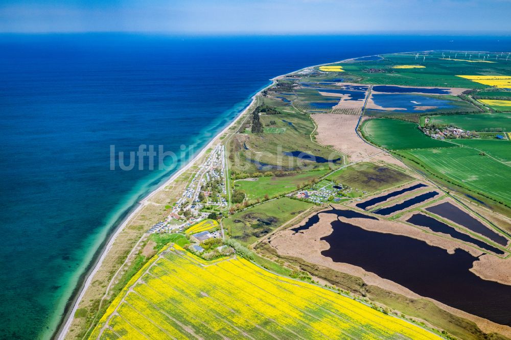 Luftbild Fehmarn - Campingplatz Flüggerstrand in Flügge auf der Ostseeinsel Fehmarn