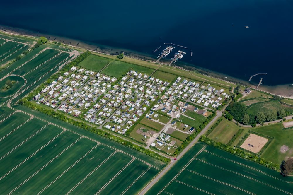 Luftbild Neukirchen - Campingplatz am Großenbroder Binnensee in Neukirchen im Bundesland Schleswig-Holstein, Deutschland