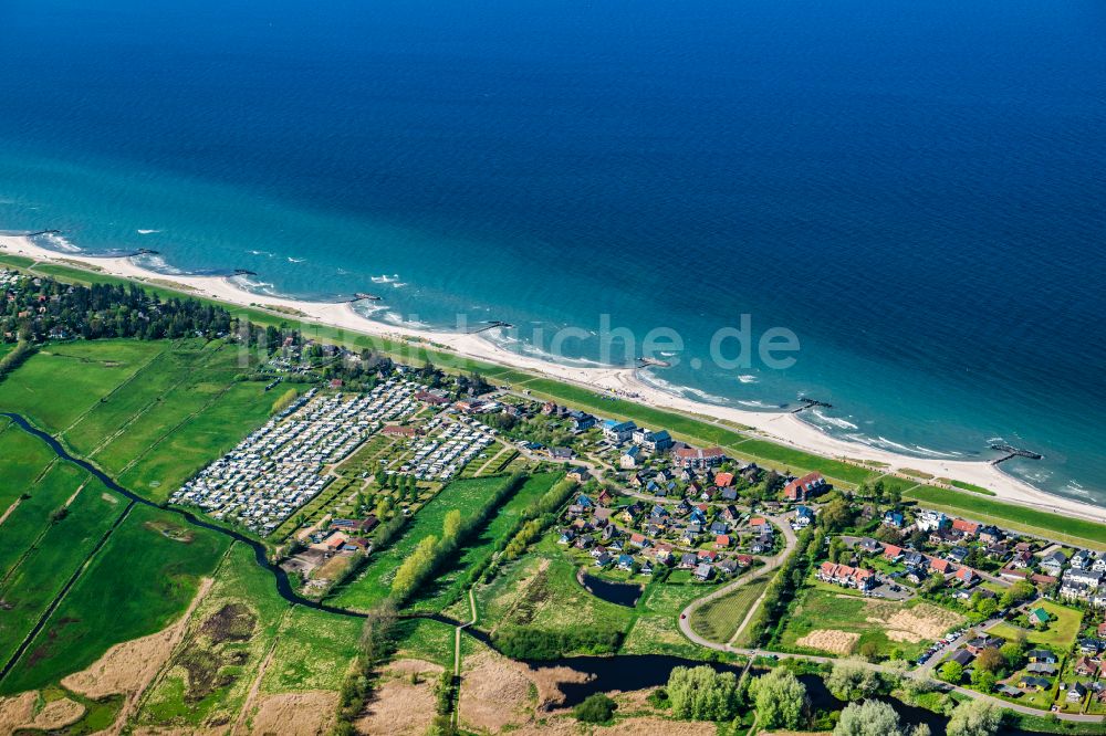 Luftbild Schönberg - Campingplatz an der Meeresküste Camping-Ferienpark California in Schönberg im Bundesland Schleswig-Holstein, Deutschland