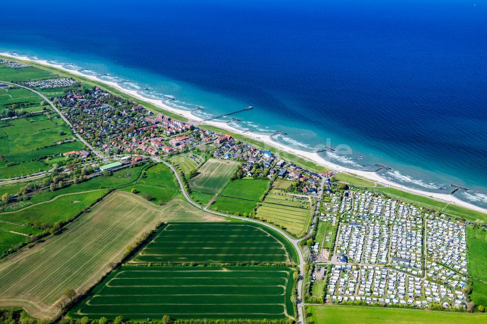 Luftaufnahme Stakendorf - Campingplatz an der Meeresküste Campingplatz Grasbleek in Stakendorf im Bundesland Schleswig-Holstein, Deutschland