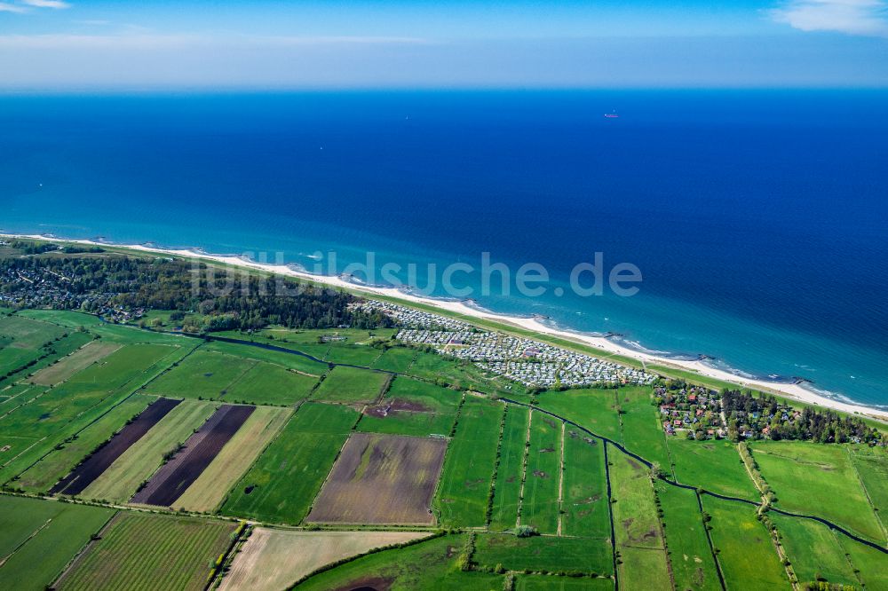 Wisch aus der Vogelperspektive: Campingplatz an der Meeresküste Campingplatz Heidkoppel in Wisch im Bundesland Schleswig-Holstein, Deutschland