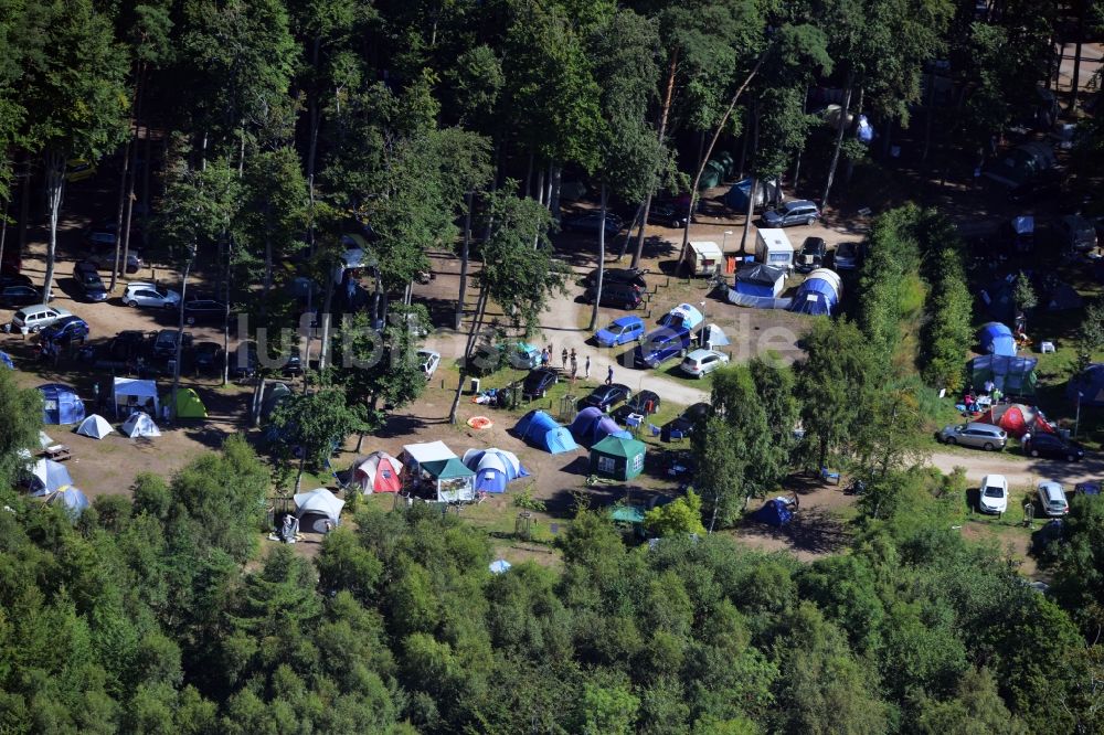 Graal-Müritz von oben - Campingplatz Ostseecamp Rostocker Heide mit Zelten in Graal-Müritz im Bundesland Mecklenburg-Vorpommern