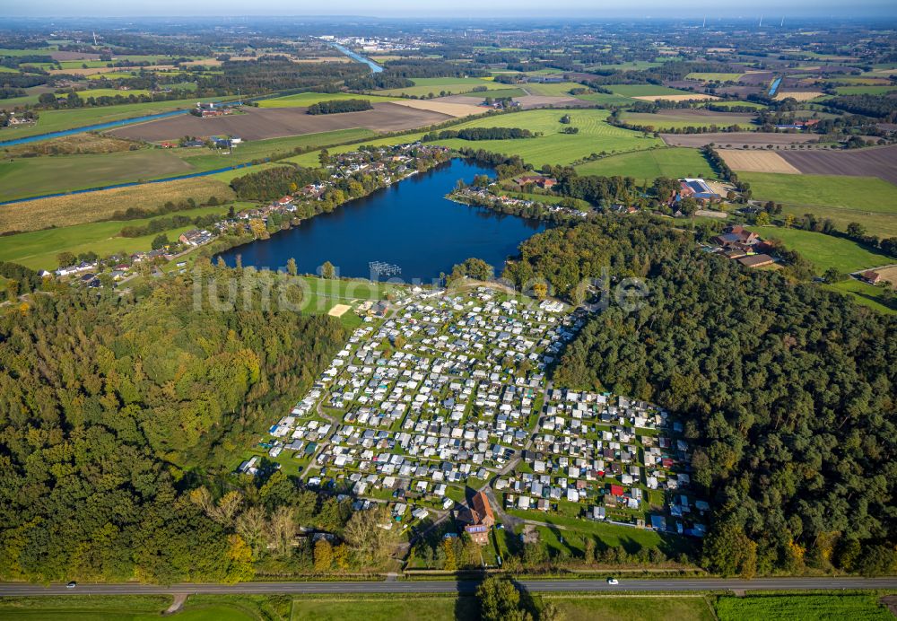 Luftbild Ternsche - Campingplatz Seepark Ternsche am Seeufer des Ternscher See in Ternsche im Bundesland Nordrhein-Westfalen, Deutschland