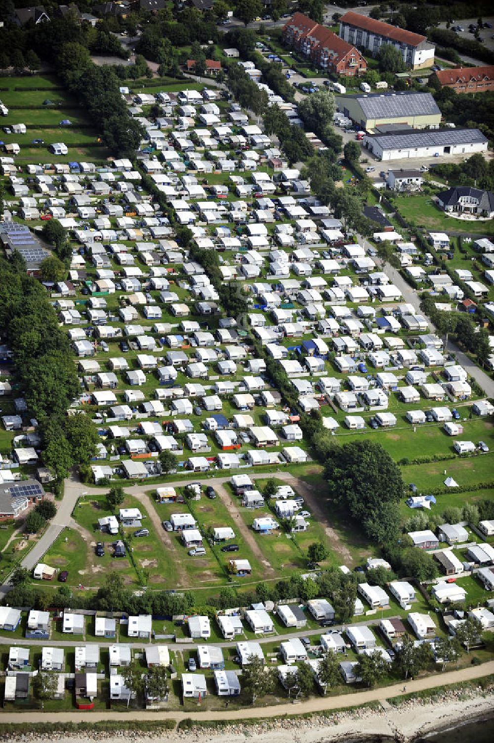 Luftaufnahme Neustadt in Holstein - Campingplatz im Stadtteil Dörpstede in Neustadt an der Ostsee