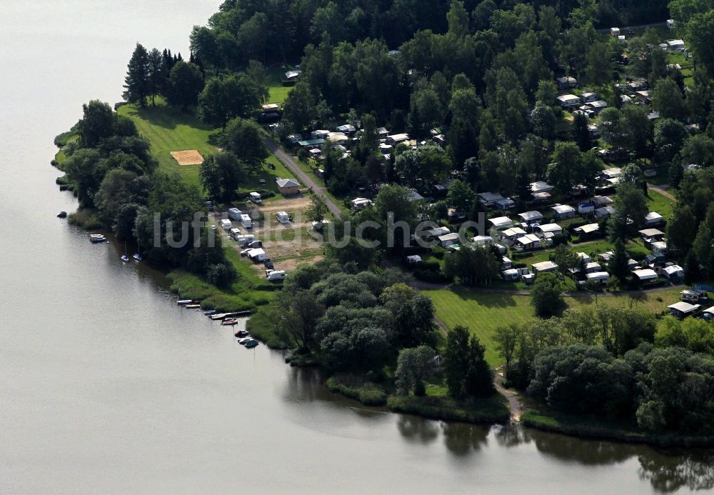 Luftaufnahme Hohenfelden - Campingplatz am Stausee Hohenfelden im Bundesland Thüringen