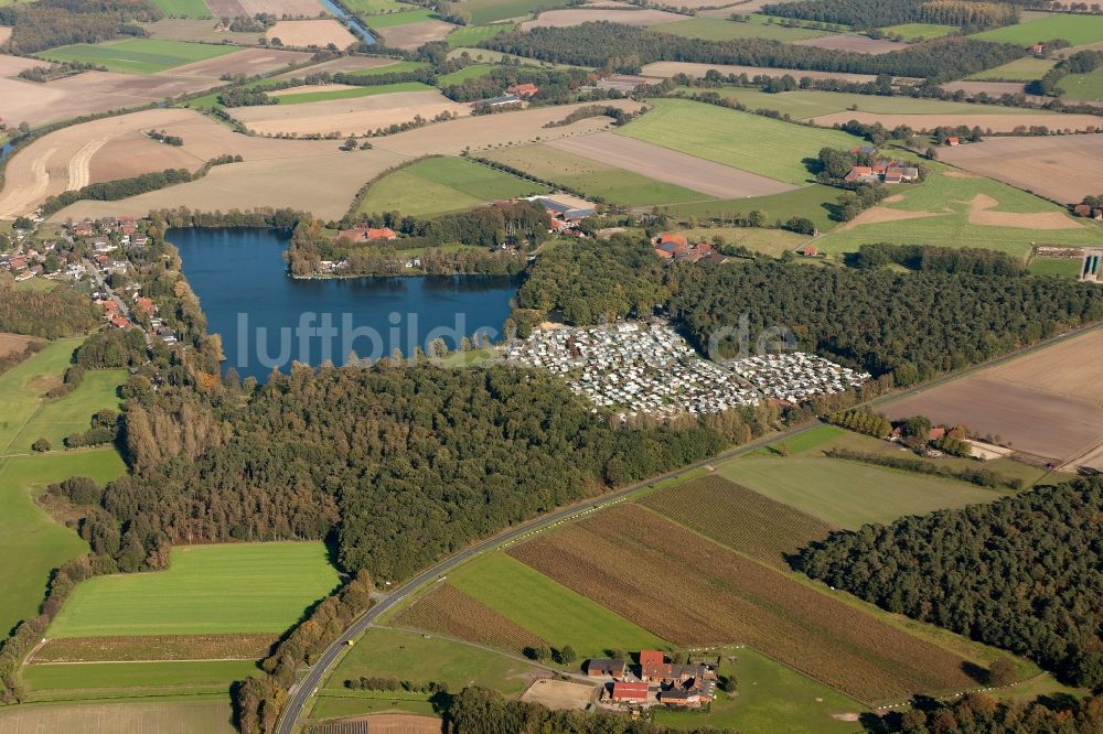 Selm aus der Vogelperspektive: Campingplatz am Ternscher See in Selm im Bundesland Nordrhein-Westfalen