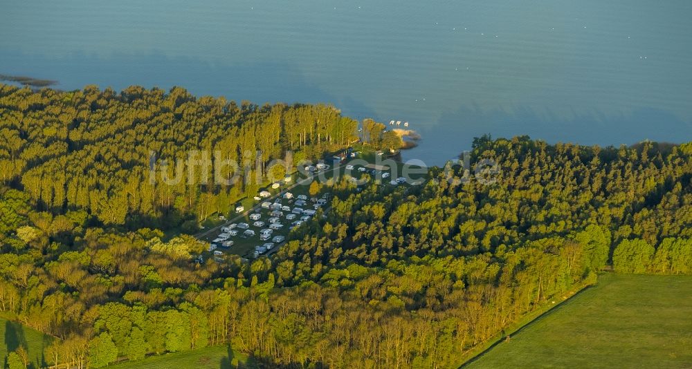 Luftbild Rechlin - Campingplatz am Ufer der Müritz in Rechlin im Bundesland Mecklenburg-Vorpommern