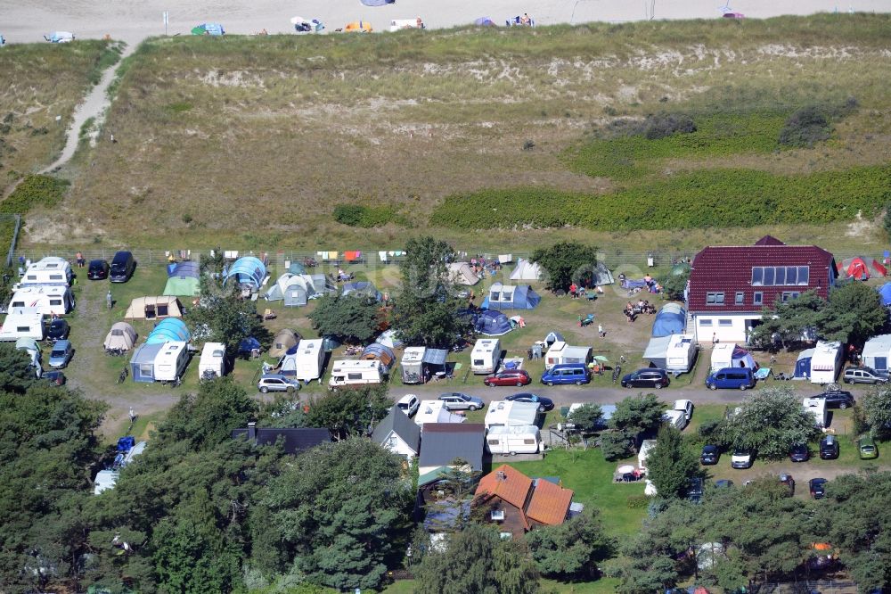 Luftbild Dierhagen - Campingplatz mit Wohnwagen und Zelten in Dierhagen im Bundesland Mecklenburg-Vorpommern