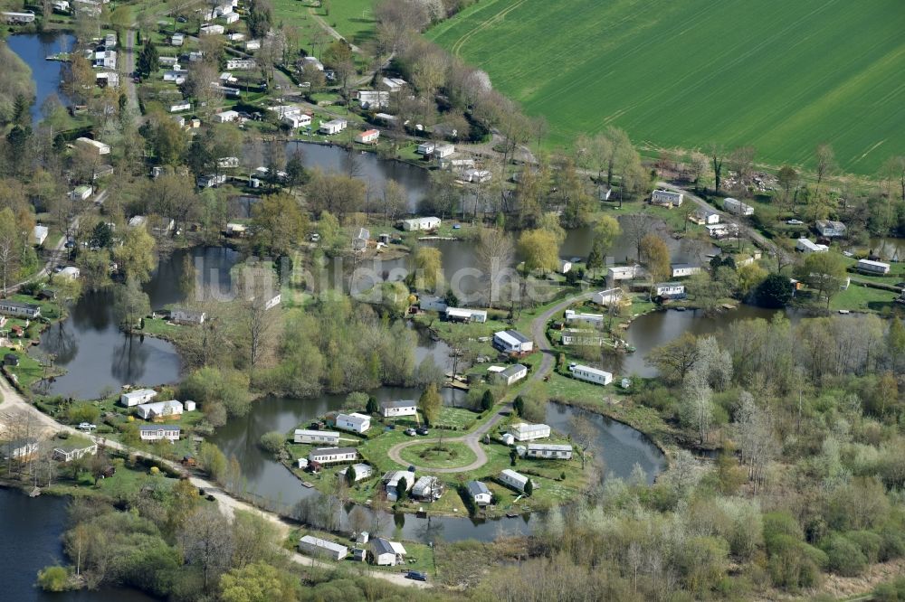 Luftaufnahme Le Hamel - Campingplatz mit Wohnwagen und Zelten in Le Hamel in Nord-Pas-de-Calais Picardie, Frankreich