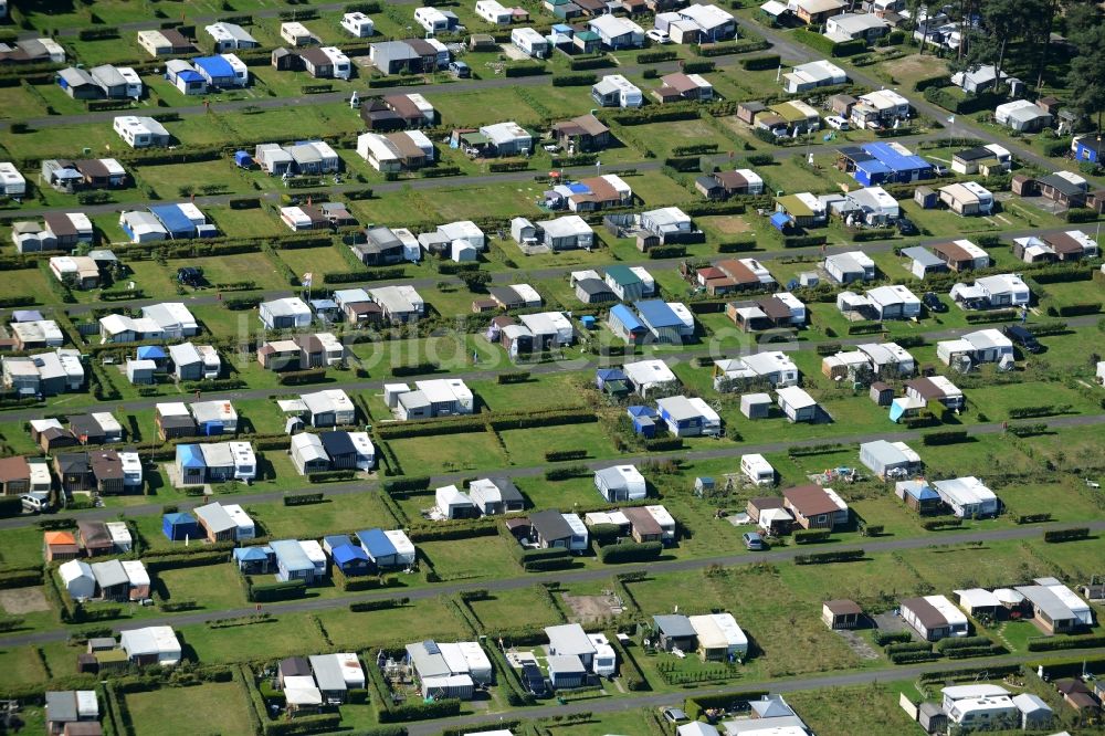 Luftaufnahme Hörstel - Campingplatz mit Wohnwagen und Zelten in Hörstel im Bundesland Nordrhein-Westfalen