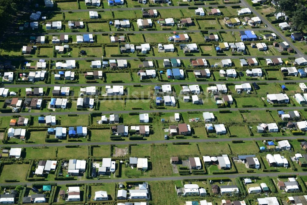 Hörstel von oben - Campingplatz mit Wohnwagen und Zelten in Hörstel im Bundesland Nordrhein-Westfalen