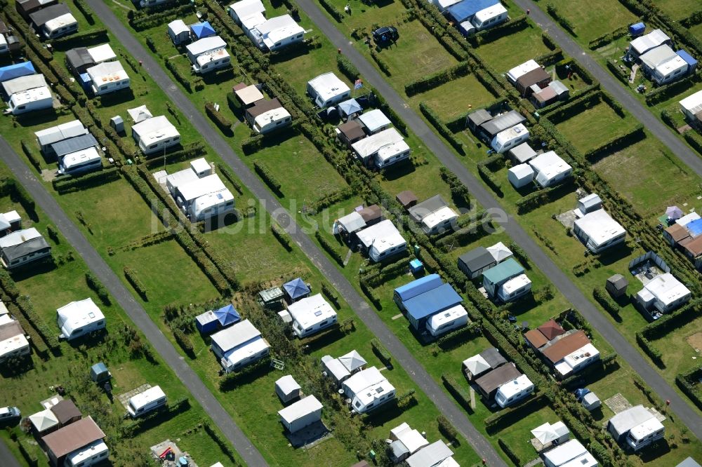 Luftaufnahme Hörstel - Campingplatz mit Wohnwagen und Zelten in Hörstel im Bundesland Nordrhein-Westfalen