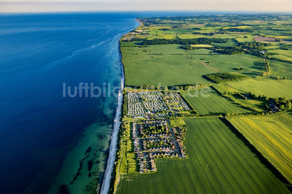 Luftbild Neukirchen - Campingplatz mit Wohnwagen und Zelten in Neukirchen im Bundesland Schleswig-Holstein, Deutschland