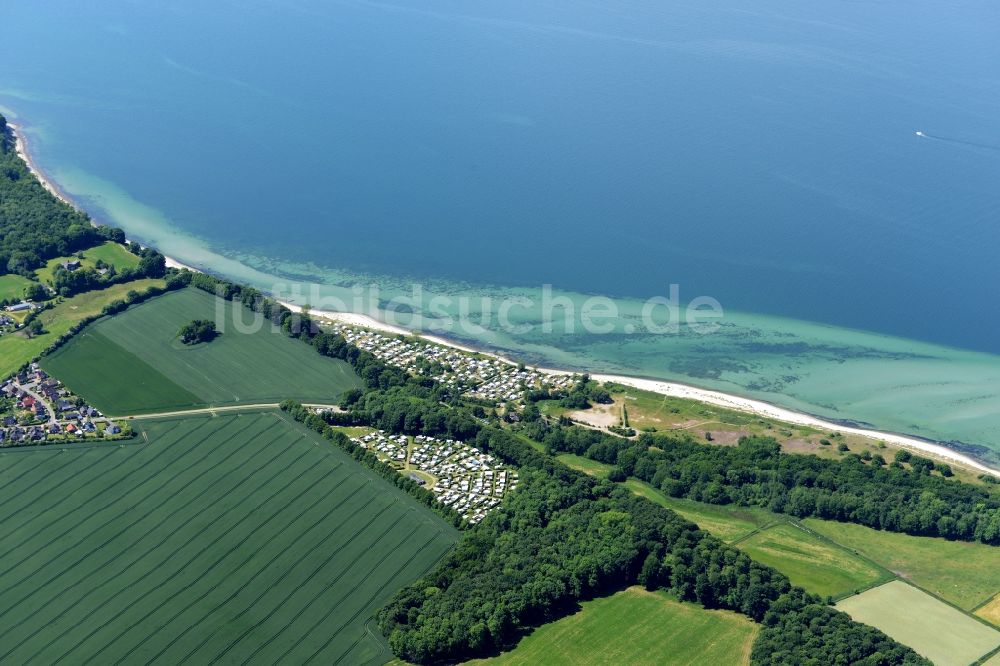 Luftbild Noer - Campingplatz mit Wohnwagen und Zelten in Noer im Bundesland Schleswig-Holstein