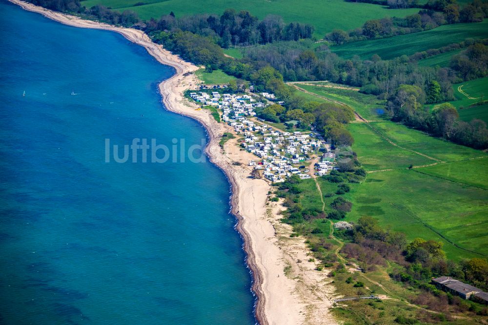 Luftaufnahme Noer - Campingplatz mit Wohnwagen und Zelten in Noer im Bundesland Schleswig-Holstein