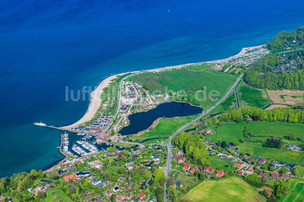 Luftbild Westerholz - Campingplatz mit Wohnwagen und Zelten am Ostseestrand in Langballigholz im Bundesland Schleswig-Holstein