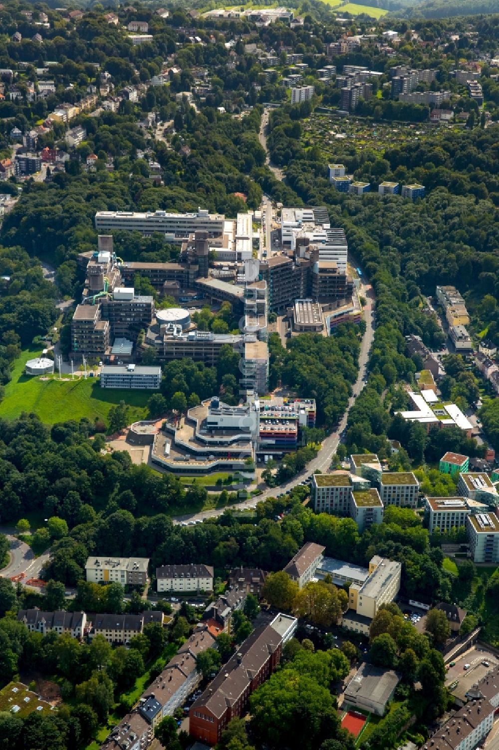 Luftbild Wuppertal - Campus- Gebäude der Universität ...