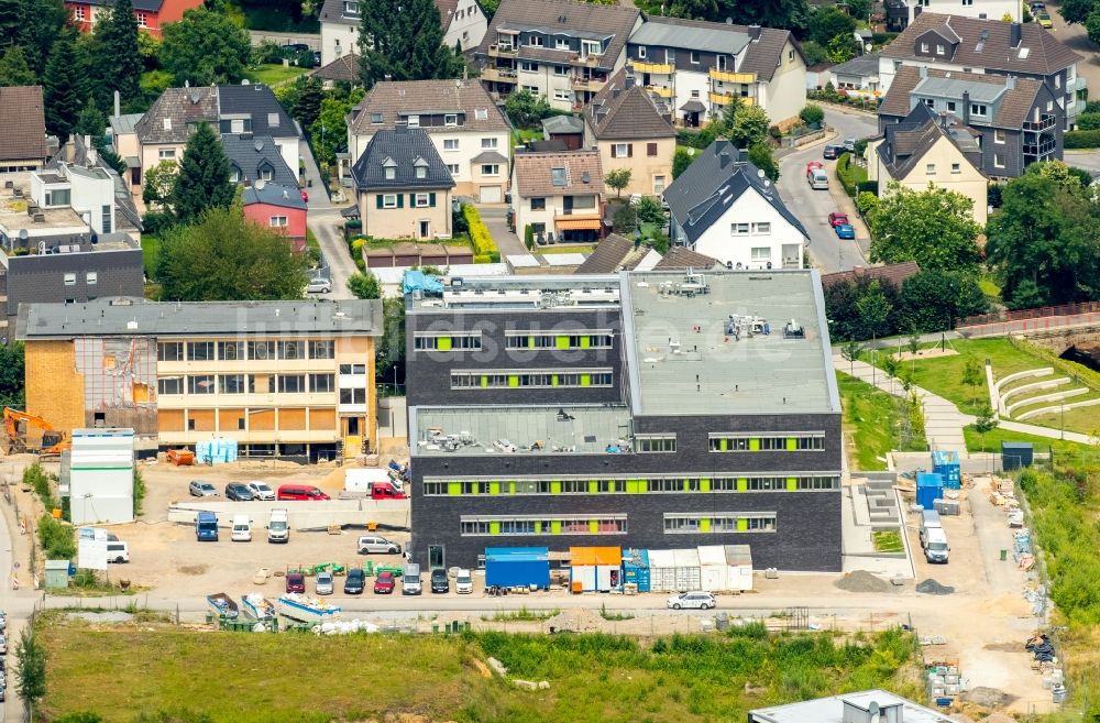 Luftaufnahme Heiligenhaus - Campus- Gebäude der Fachhochschule Bochum, Am Hefelpark in Heiligenhaus im Bundesland Nordrhein-Westfalen