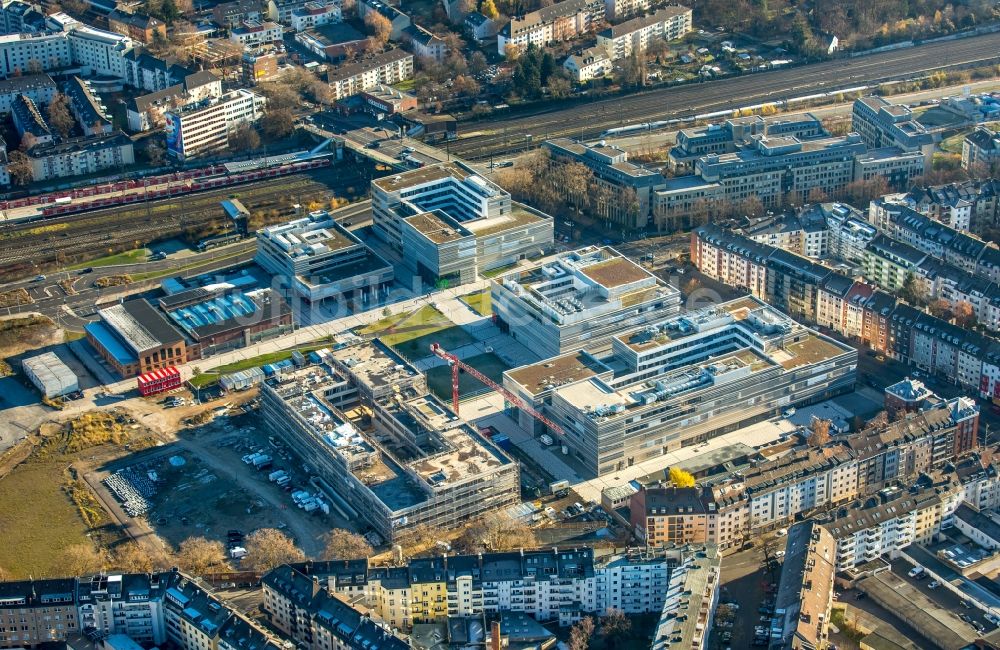 Düsseldorf aus der Vogelperspektive: Campus- Gebäude der Fachhochschule Hochschule Düsseldorf - Campus Derendorf in Düsseldorf im Bundesland Nordrhein-Westfalen