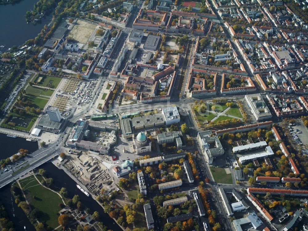 Luftaufnahme Potsdam - Campus- Gebäude der Fachhochschule Potsdam in Potsdam im Bundesland Brandenburg