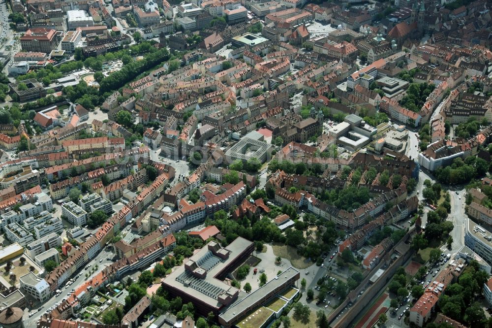 Luftaufnahme Nürnberg - Campus- Gebäude der Friedrich Alexander Universität Erlangen Nürnberg in Nürnberg im Bundesland Bayern