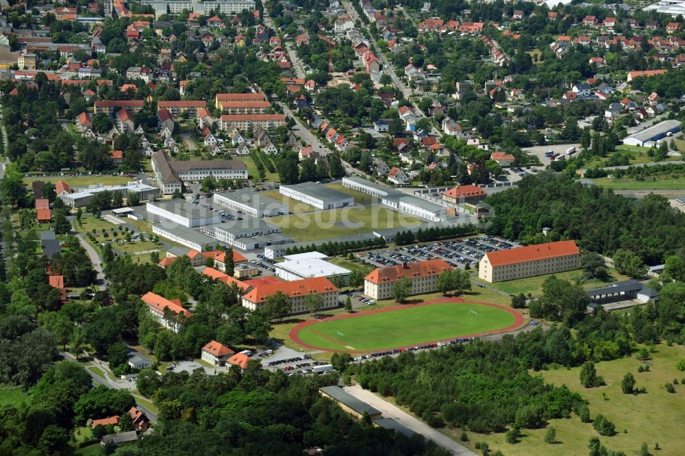 Oranienburg von oben - Campus- Gebäude und Gelände der Fachhochschule der Fachhochschule der Polizei des Landes Brandenburg in Oranienburg im Bundesland Brandenburg, Deutschland