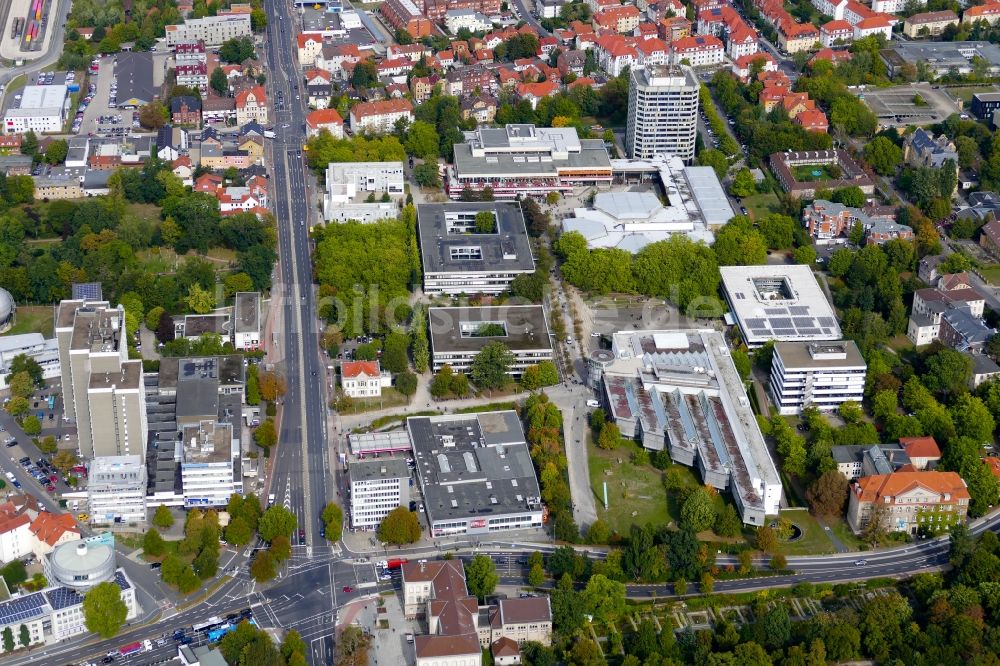 Göttingen von oben - Campus- Gebäude der Georg-August-Universität Göttingen in Göttingen im Bundesland Niedersachsen, Deutschland