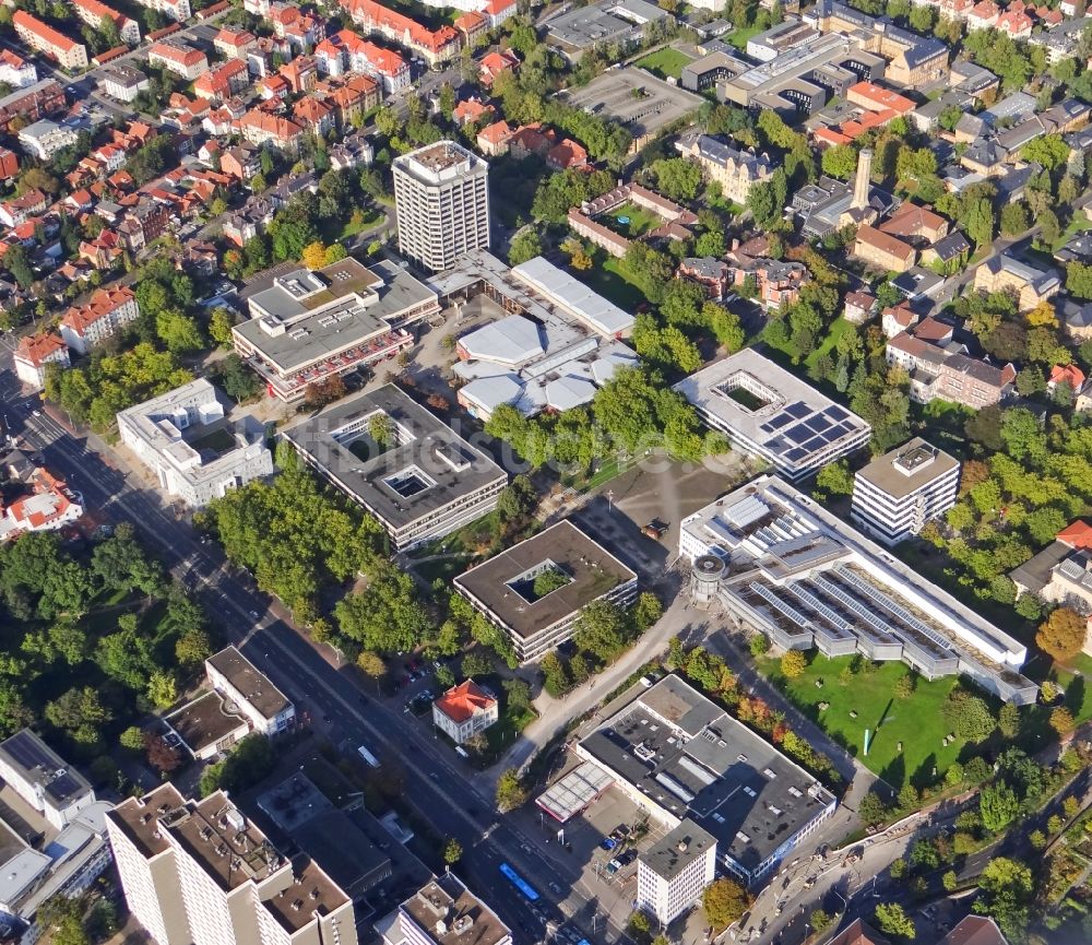 Luftaufnahme Göttingen - Campus- Gebäude der Georg-August-Universität Göttingen im Bundesland Niedersachsen