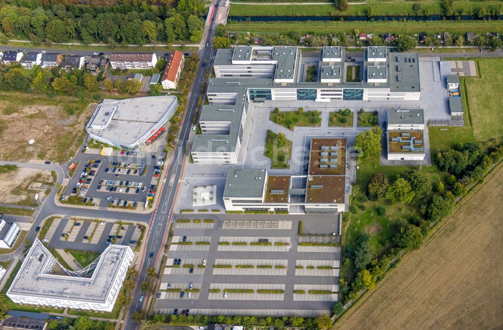 Hamm von oben - Campus- Gebäude der Hochschule Hamm-Lippstadt in Hamm im Bundesland Nordrhein-Westfalen, Deutschland